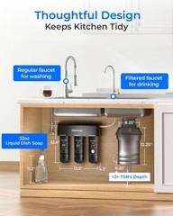TSB 8 Layer Under Sink Water Filter, Reduces PFAS, PFOA/PFOS, Fluoride, Chlorine