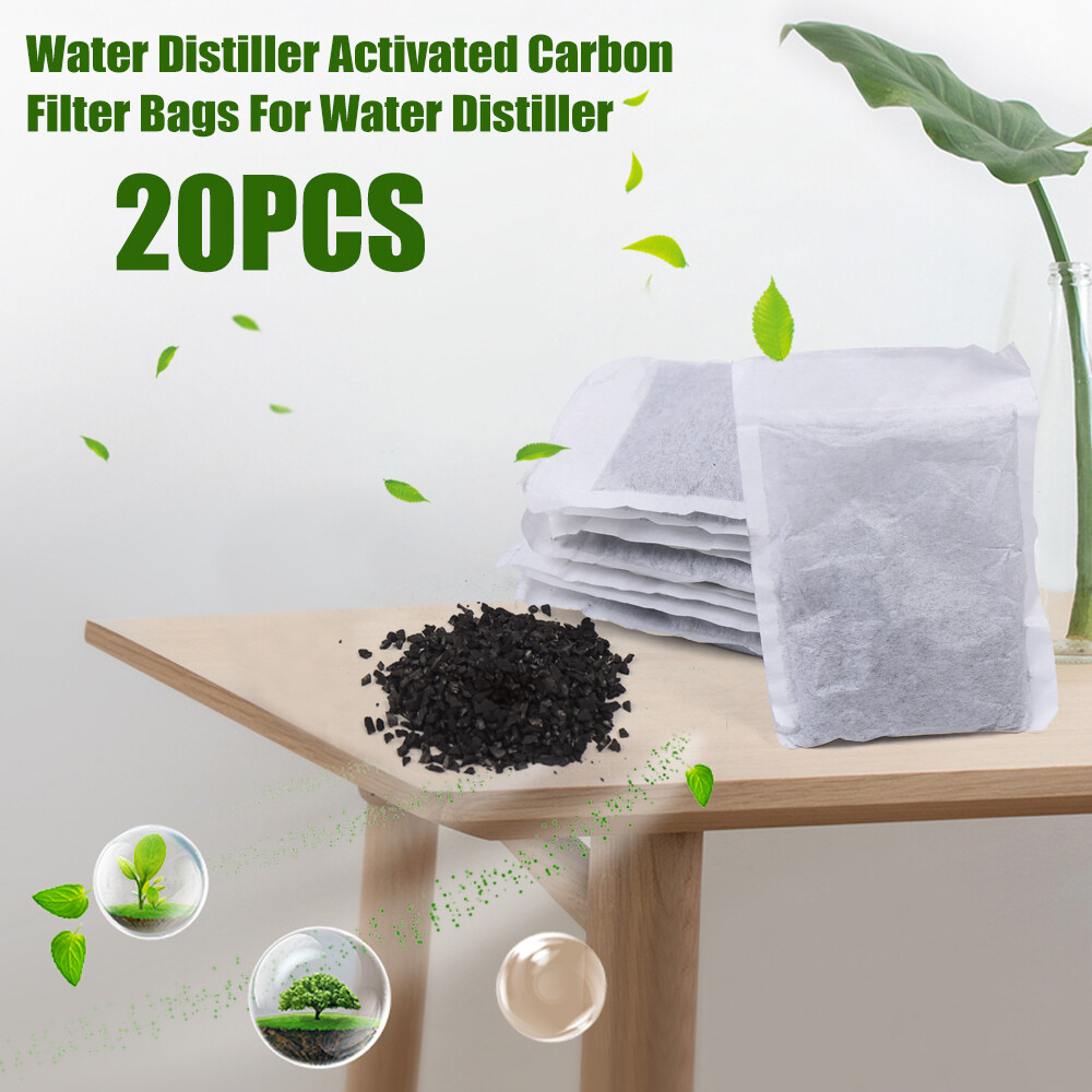 Activated Charcoal Carbon Filter in 20 Bags Packs For Pure Water Distiller SALE