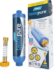 Camco Tastepure RV Water Filter Inline Drinking Water Filter With Hose Protector