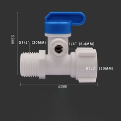 5 PCS 1/4″ 3/8″ Tee ball valve push in connector for purifier faucet connection