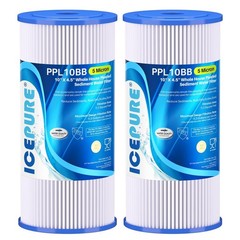 10″ x 4.5″ Whole House Sediment Water Filter Replacement – 5 Micron, 2 Pack for