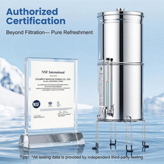 6-Stage Stainless Steel Gravity Water Filter System – 2.25 Gallon Capacity