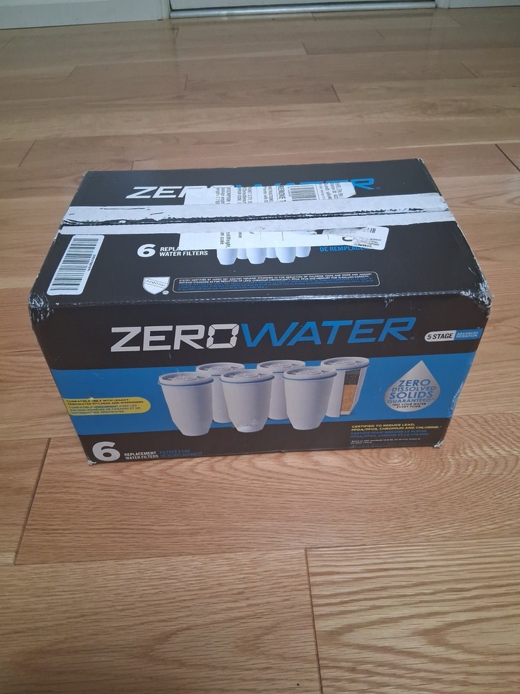 ZeroWater Official 5-Stage Water Filter Replacement, 6-Pack (ONE USED)