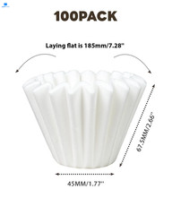 2-5 Cup Coffee Filters,100 Count Disposable Basket For people, White