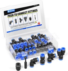 TAILONZ PNEUMATIC 1/2 Inch od Push to Connect Fittings Pneumatic Fittings Kit 5