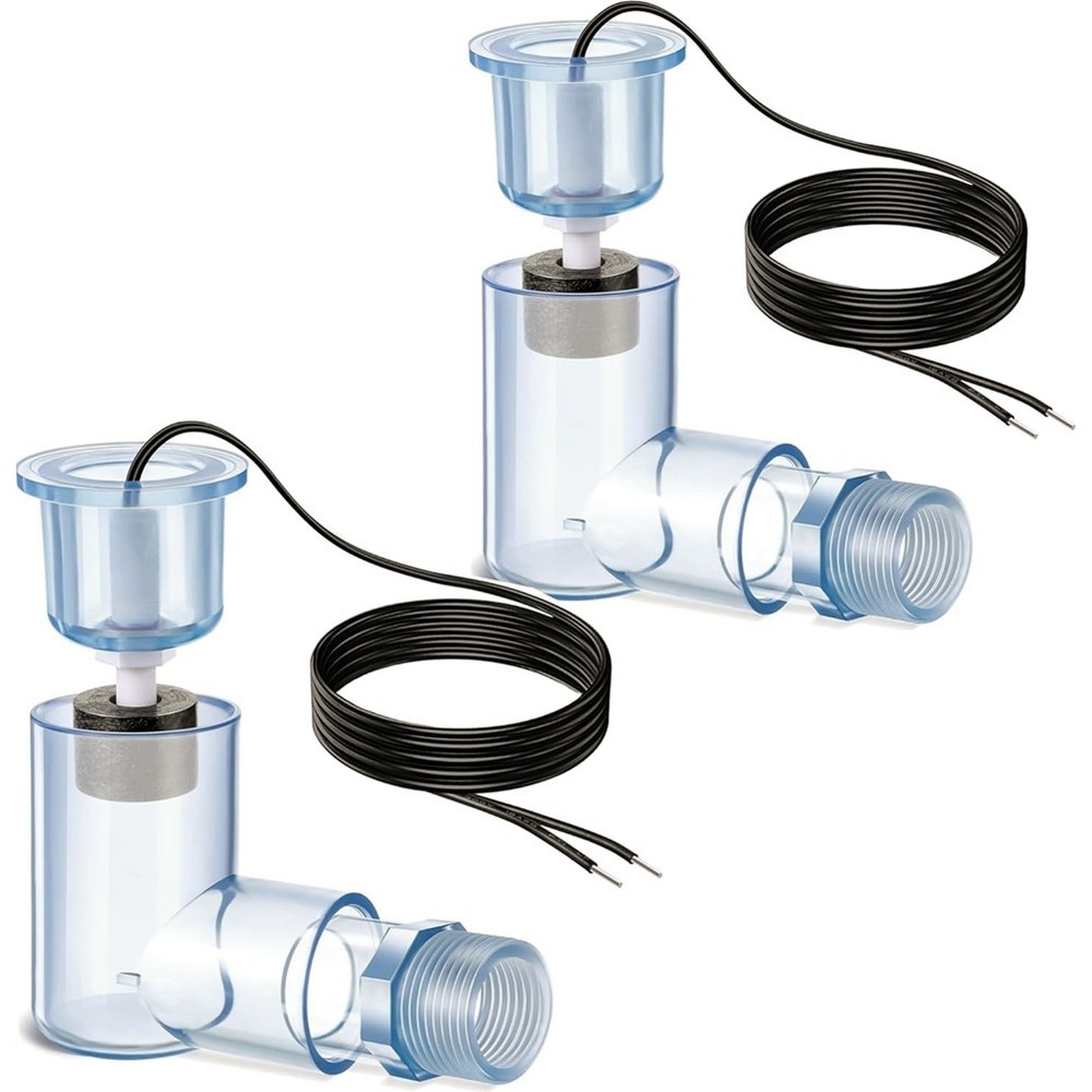 2Pack SS2 Float L Shape, AC Float with 3/4 Inch Adaptor and Wire, Water3776