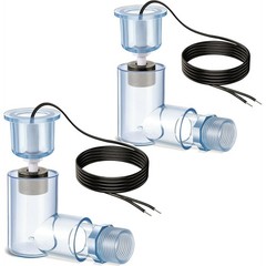 2Pack SS2 Float L Shape, AC Float with 3/4 Inch Adaptor and Wire, Water3776