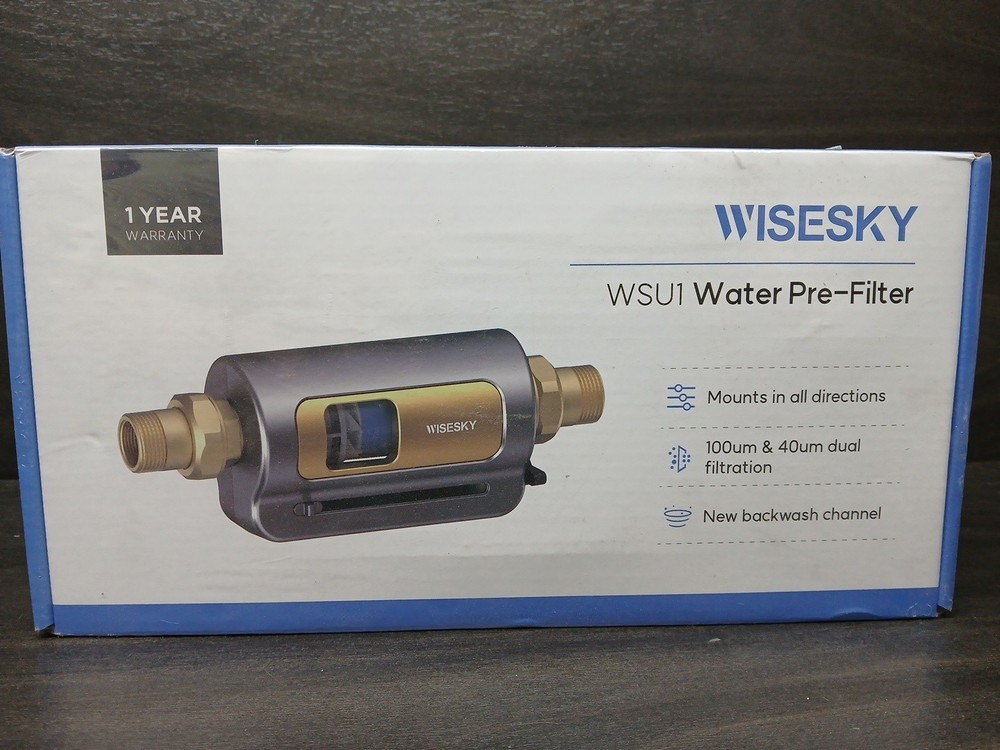 Wisesky WSU1 100um & 40um Dual Filtration 30GPM Flow Rate Water Pre-Filter