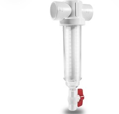 100 Mesh Spin Down Sand Separator Sediment Water Filter 1.5″ PVC 50 GPM Clear
