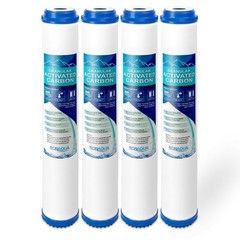 20″ x 2.5″ Granular Activated Carbon Water Filter Whole House Cartridge Set of 4
