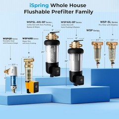 WSP-50 Whole House Spin Down Sediment Water Filter, 50 Micron, Brass, 1″ MNPT