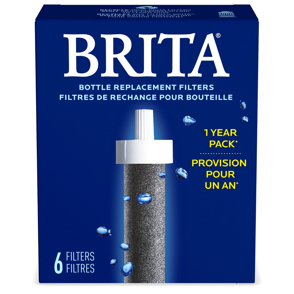 BRITA Bottle Replacement Filters 6 Filters 1 Year Pack (BRAND NEW)