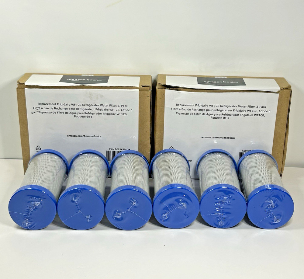 6 Replacement Refrigerator Water Filters for Frigidaire WF1CB *Open Box, Sealed