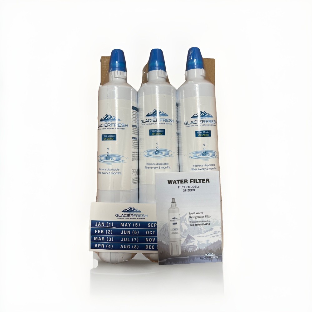 3 Pack! Glacier Fresh Water Filter Model # GF-ZERO – New, Sealed