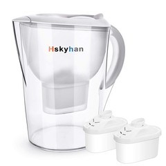 Water Filter Pitcher Alkaline – 3.5 Liters Improve PH, 2 Filters Included, BPA F