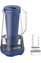 Glacier Fresh Blue Water Pitcher with Filter