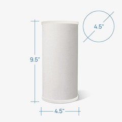 Efficient Water Filter Replacement 10 Inch x 4.5 Inch Reduces Scale and Dirt