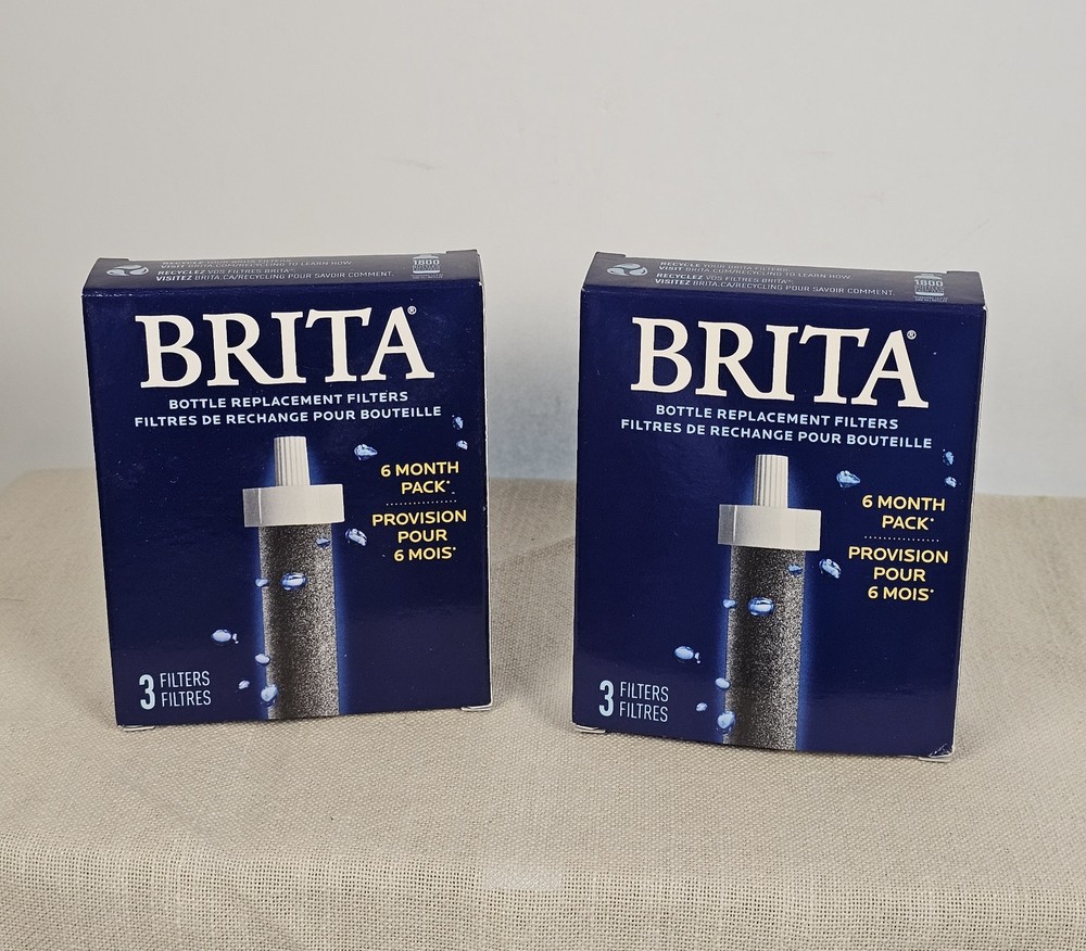 NEW 2 Brita Water Bottle Replacement Filters 3-Pack 6 Month Supply SEALED