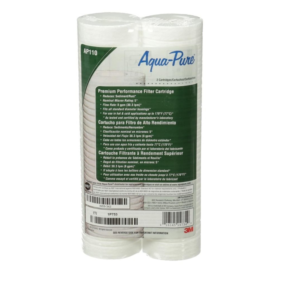 3M Aqua-Pure AP110 2-Pack Whole House Replacement Water Filter Cartridges, 5 …