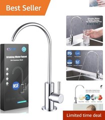 Lead-Free Kitchen Water Filter Faucet – Stainless Steel, Polished Chrome Finish