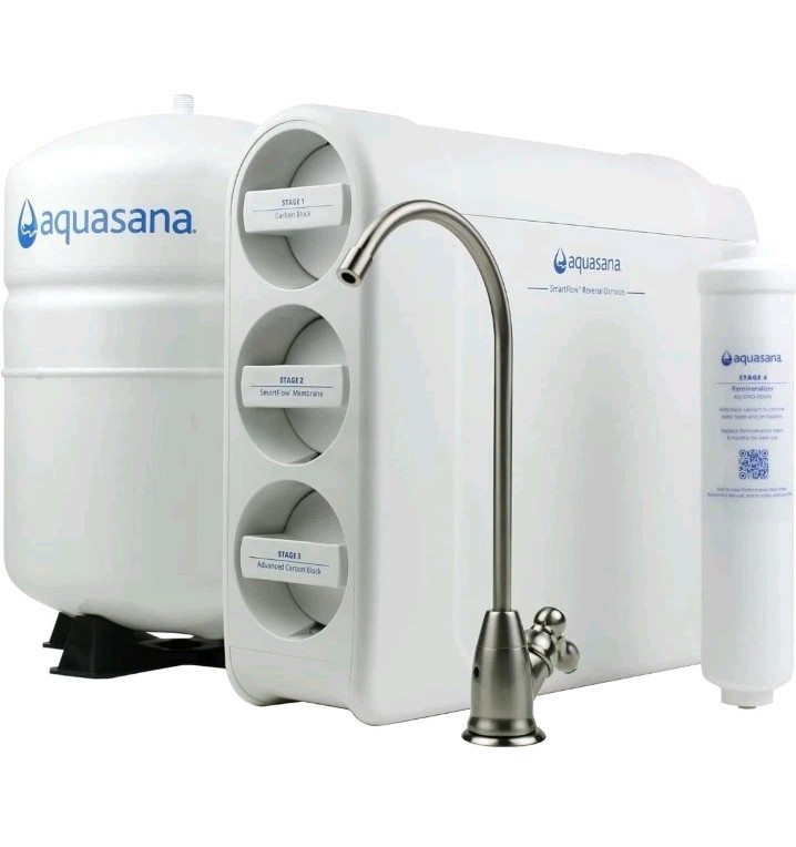 Aquasana SmartFlow Reverse Osmosis Water Filter System Chrome Faucet. New-Sealed