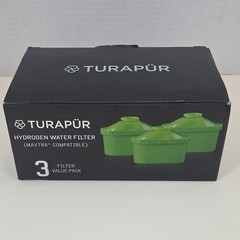 Turapur Hydrogen Water Filter 3 Pack Maxtra Compatible New Sealed