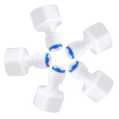 6Pcs 1/4 Tube OD To 1/2 Female Push In Quick Connector For Water Filter Reverse