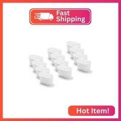 12 Nispira Replacement Activated Charcoal Water Filters for Beautiful 14-Cup Pro