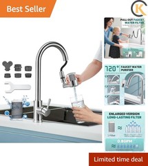 Swivel Water-Filter for Sink-Faucet – Faucet Mount Water Filtration System, C…