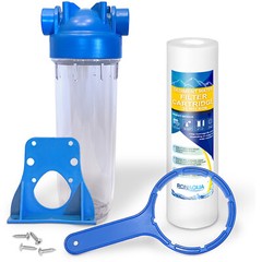 10″ Clear Standard Whole House Water Filter System 25 Micron Sediment Filter