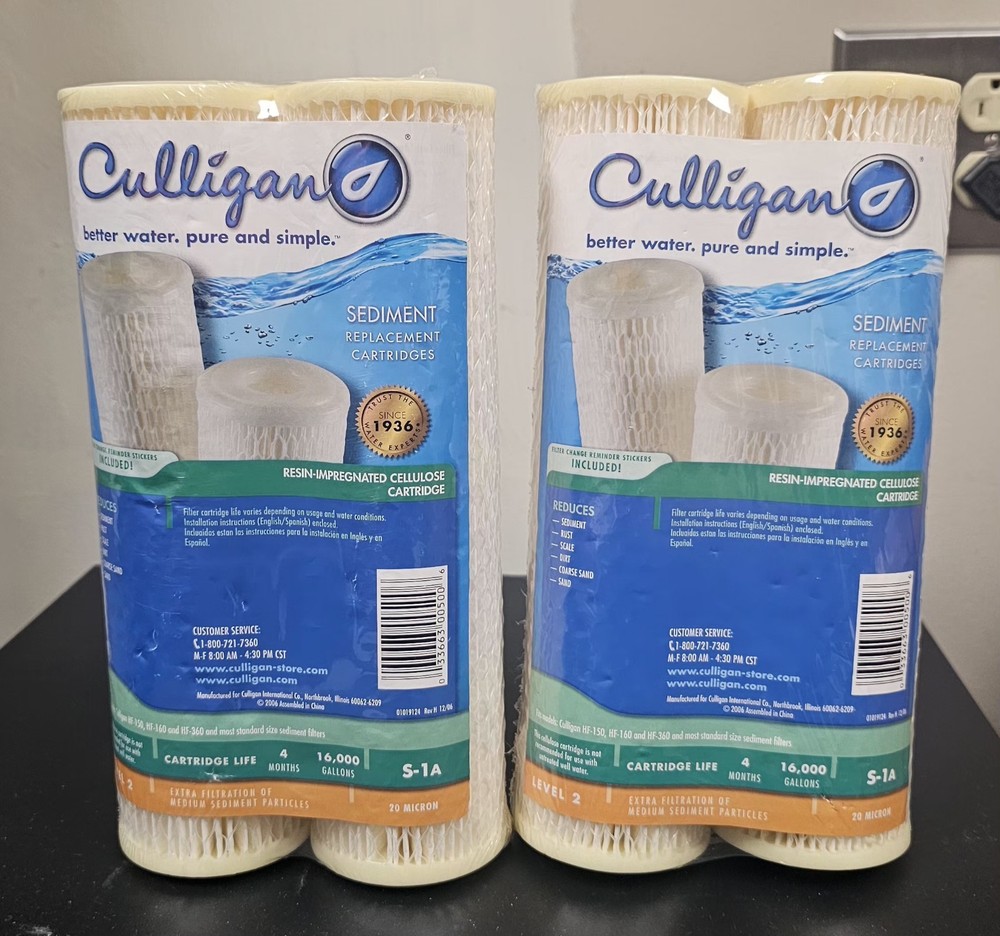 4 Culligan Filter Reduce Sediment, Rust, Scale Dirt , Coarse Sand, Sand
