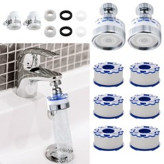 8 Pcs Sink Water Filter Faucet Set, 360 ° Rotating Bathroom Sink Filter, Kitc…