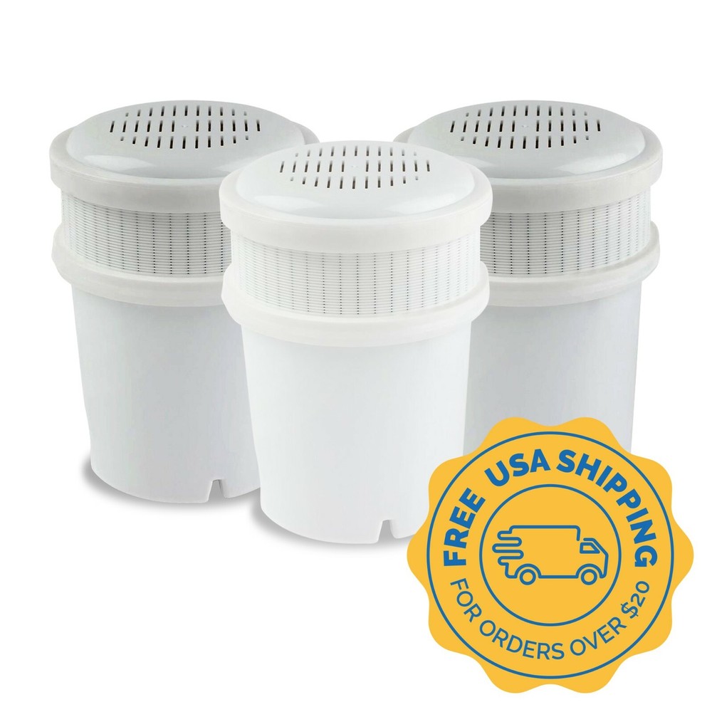 AquaBliss 10-Cup Water Filter Pitcher Cartridge – 3 Pack (FWPC3)