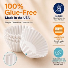 4 Cup Basket Coffee Filters (200, White) White