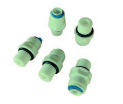 Tubing Fitting, 1/4″ Quick Connect Push-Fit x Male Thread for Water Filter 5PK