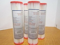Aqua-Pure Water Filter Cartridge (1NPJ5) Pleated Poly 10 Micron 2.5 x 10″ -Qty 4