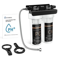 Water Filter for Sink with Faucet, 2-Stage Deep Filtration, Reduce Heavy Meta…