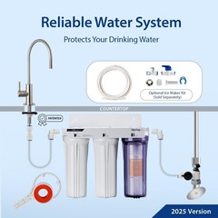 3-Stage Under Sink Water Filtration System – Portable, Leak-Proof and Efficient