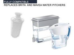 (6) Premium Charcoal Water Filters for BRITA & MAVEA Pitchers Replacement Filter