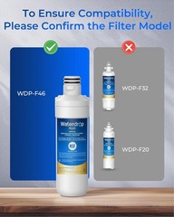 Waterdrop Plus Refrigerator Water Filter and Air Filter for LG® LT1000P®,2 Combo