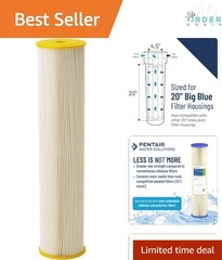 Sediment Water Filter 50 Micron Pleated Polyester Replacement for Big Blue Holes