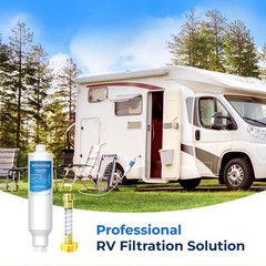 Waterdrop RV Inline Water Filter with Flexible Hose Protector, NSF Certified