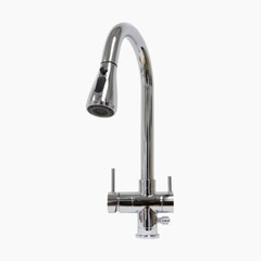 IonFaucet IonKitchen Faucet Polished Chrome Dual Handle Retractable High NEW