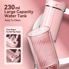 Portable Mini Water Dental Flosser for Teeth Cleaning Pick,Travel Oral Pink