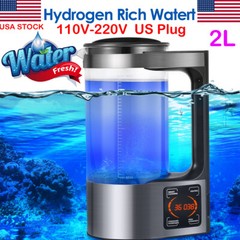 Hydrogen Water Generator Portable Water Ionizer Hydrogen-rich Water Bottle 2L US
