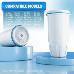 Upgraded Water Filter Replacement for Zero Pitcher and Dispenser ZR-001 ZR-00…