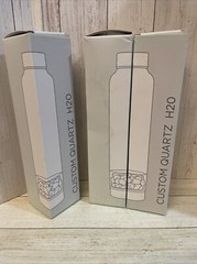 Custom Natural Rose Clear Quartz Glass Water Bottle 550 Ml