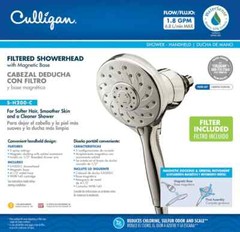 Hand-held filtered shower head with magnetic base by culligan