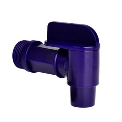 PowGrow Plastic Spigot Faucet for Jugs & Drums, Durable 1 Pack, Blue