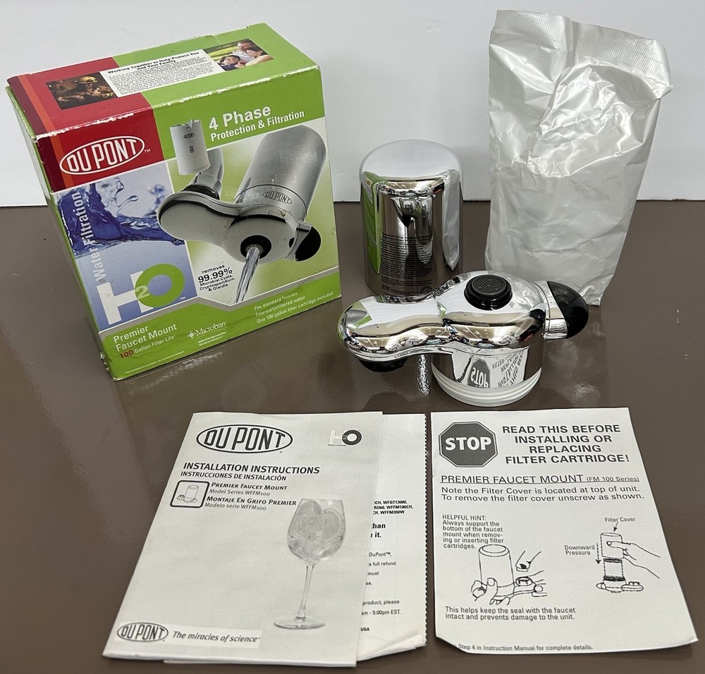 Dupont Premier Faucet Mount With 4 Phase 100 Gallon Filter Silver